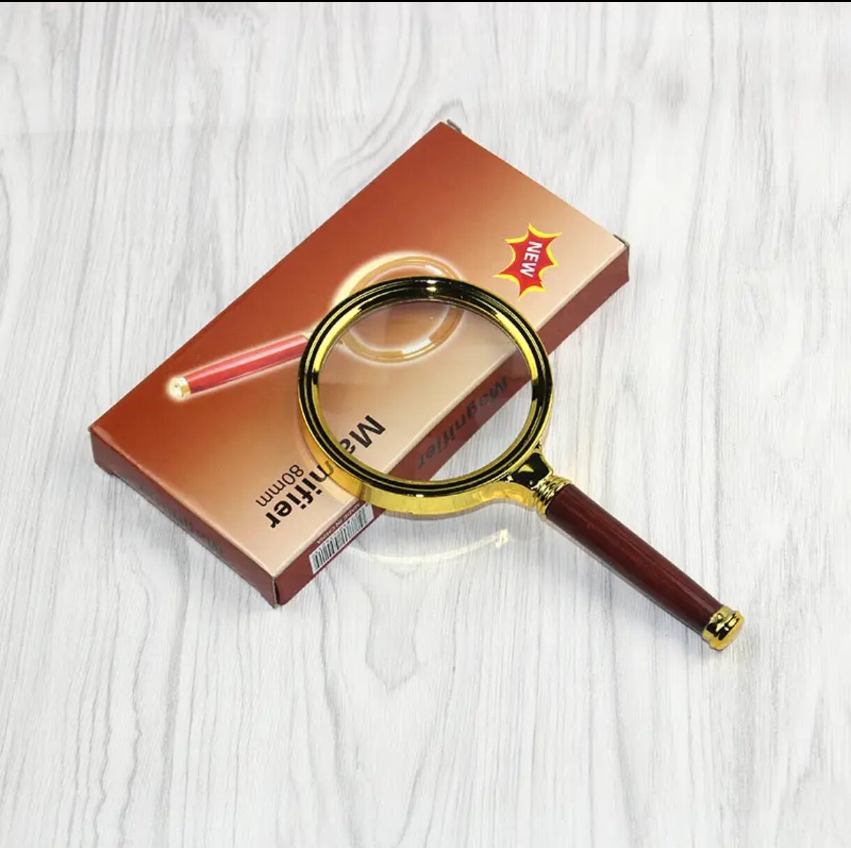 放大镜5倍清晰手持式老人阅读维修古玩珠宝鉴定放大镜直径80MM