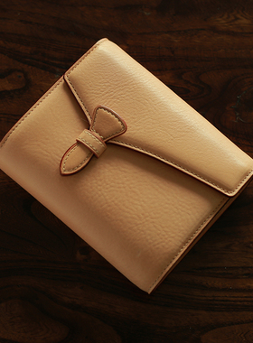 复刻 现货 Brelio手账Mbox三折插扣a7 波妞真皮笔记本原色橄榄绿