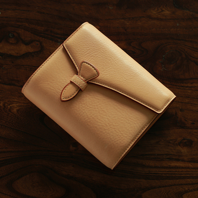 复刻 现货 Brelio手账Mbox三折插扣a7 波妞真皮笔记本原色橄榄绿