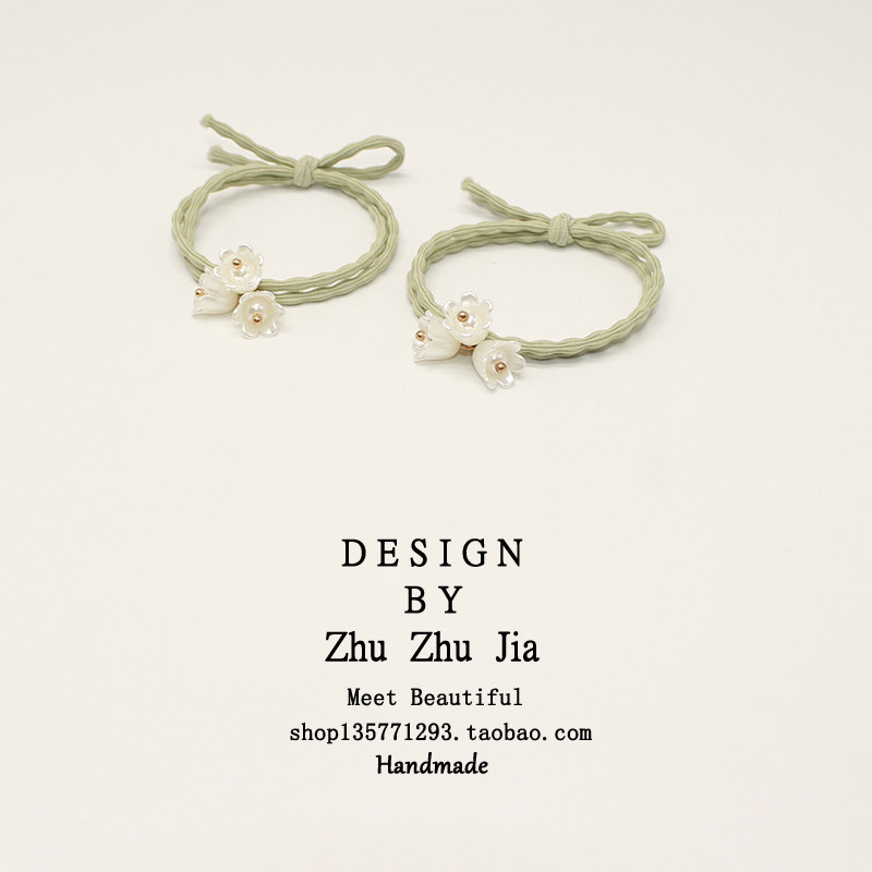 铃兰花发圈蝴蝶结头绳扎头发橡皮筋头饰简约百搭高弹力2024年新款,饰品/流行首饰/时尚饰品新,发饰,淘宝优惠券,粉丝福利购,淘宝优惠卷