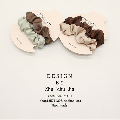 发圈缎面百搭法式气质小肠圈