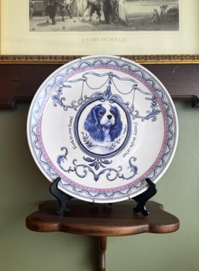 《查理王公爵》法式复古陶瓷挂盘定制生日礼物小众手绘中古餐盘