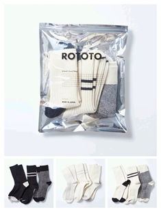 高筒高帮羊毛袜子三双装 现货 RECYCLE 日产男女款 WOOL ROTOTO