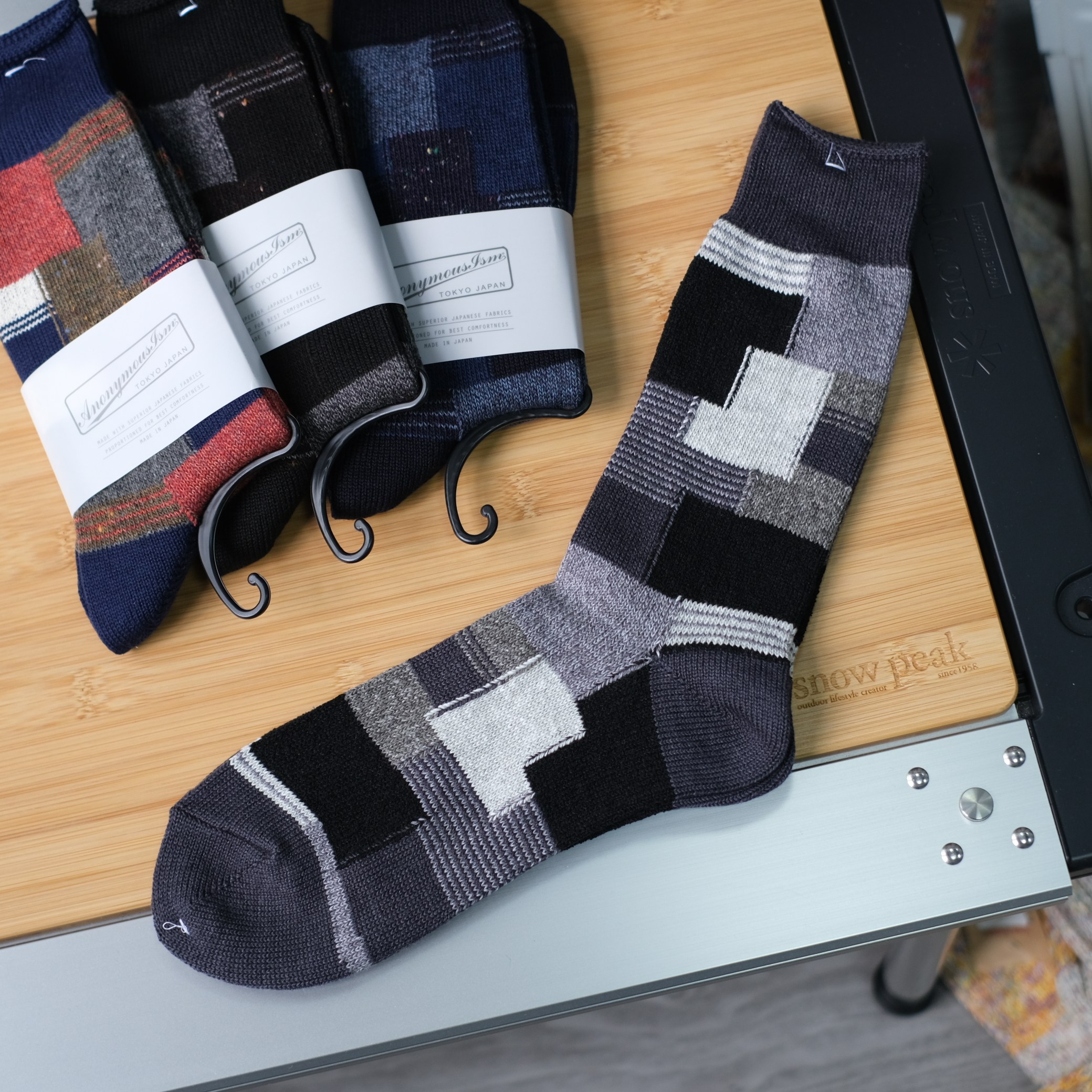 现货 anonymous ism 日产 男款中筒袜纯棉薄款长袜拼色高帮袜子