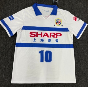 足球服甲A上海申花1997-98赛季主场长短袖SHRP