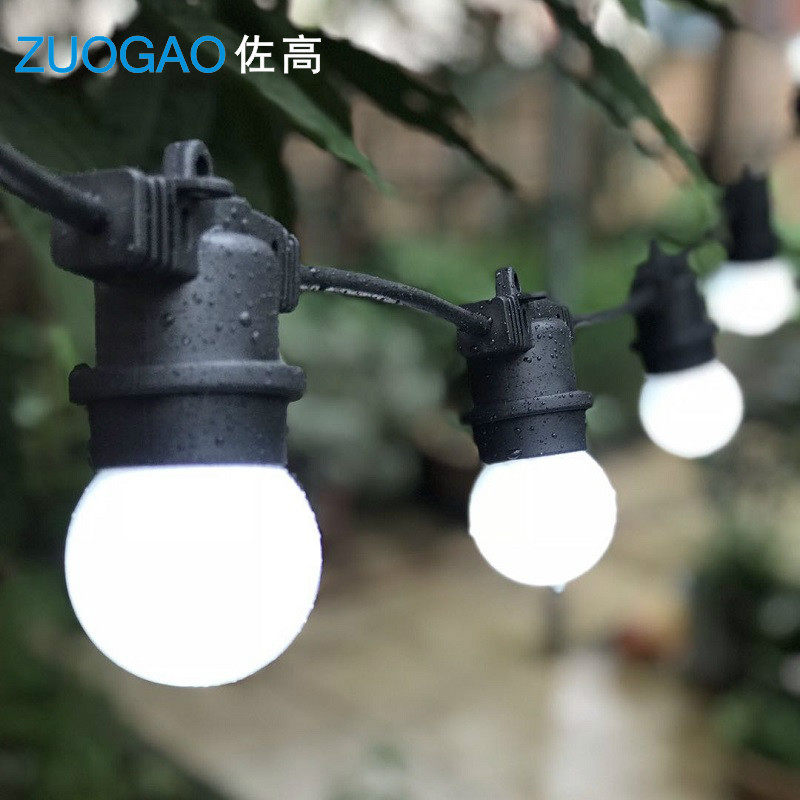 户外防水串灯复古室外防水挂灯创意小灯泡露台庭院装饰灯花园树灯