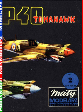 Maly Modelarz 1977-02 - Samolot mysliwski P-40 Tomahawk