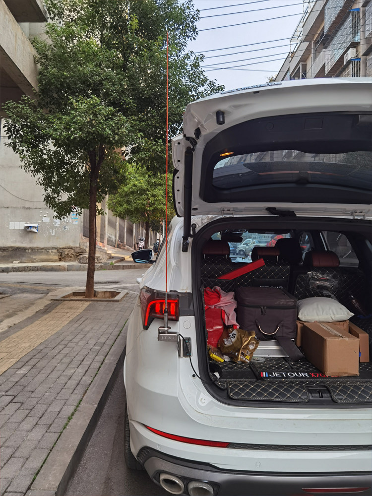 JIETU X70 수정된 특수 자동차 휴대용 라디오 안테나에 적합 스테인레스 스틸 도난 방지 브래킷 카드 가장자리