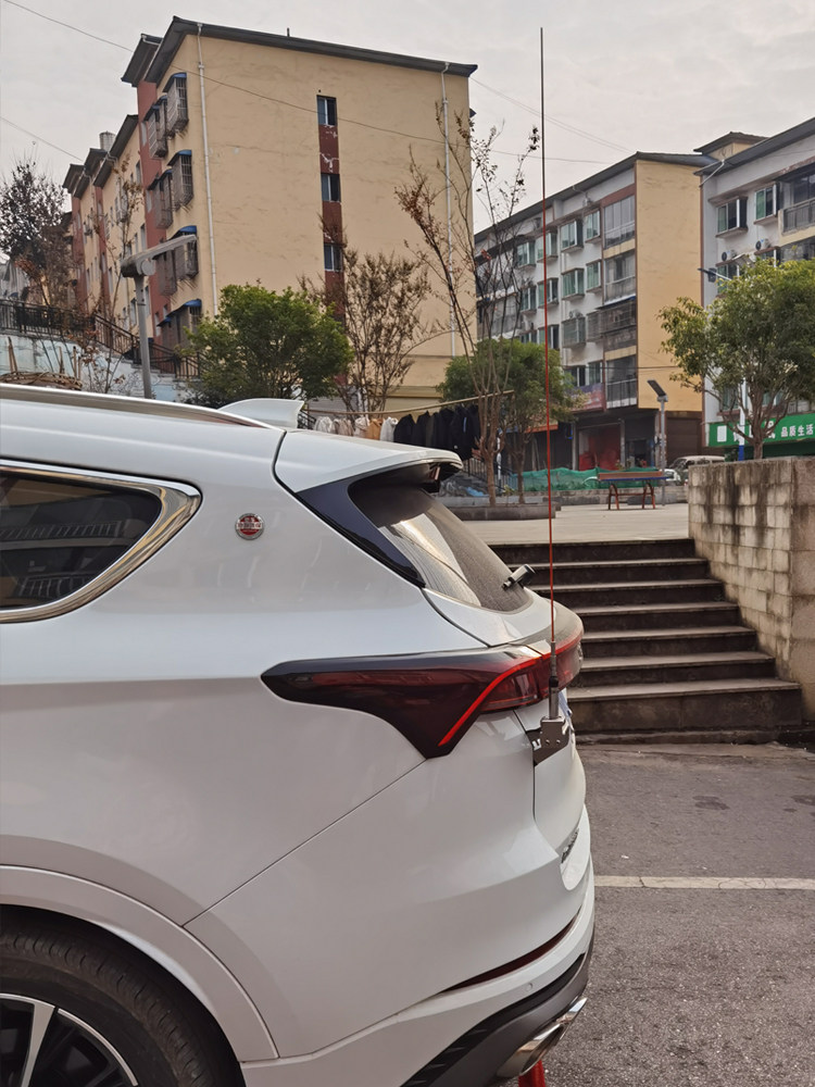 JIETU X70 수정된 특수 자동차 휴대용 라디오 안테나에 적합 스테인레스 스틸 도난 방지 브래킷 카드 가장자리