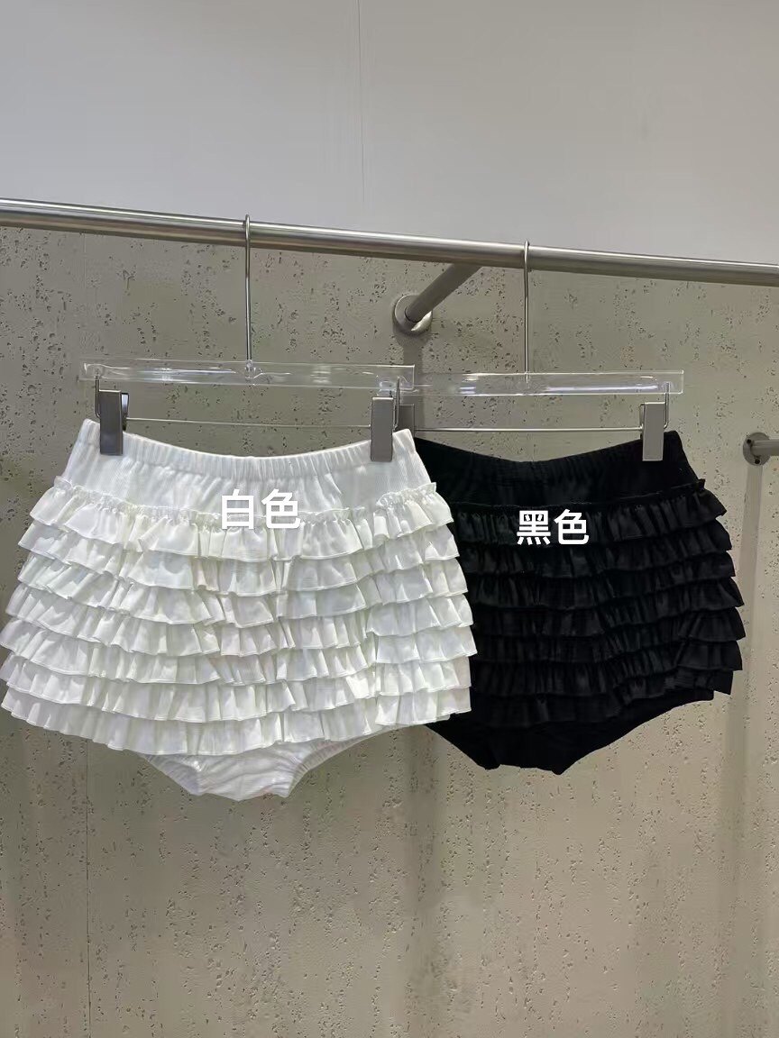 韩系少女层次感花边蛋糕短裙裤