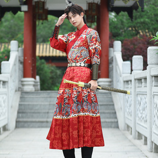 正品新款锦衣卫飞鱼服原创绣春刀侍卫服曳撒蟒袍麒麟明制汉服男装