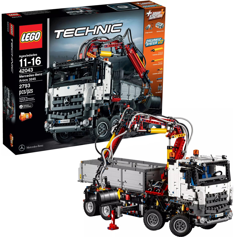 lego乐高积木科技机械组奔驰重型卡车42043电动动力