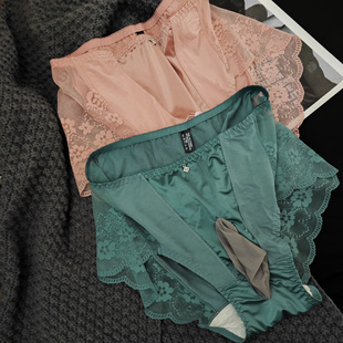 新款 舒适内裤 法式 带花蕾丝性感高腰无痕莫代尔个性 透气三角裤 男士