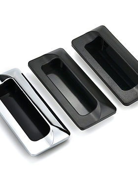 AKJ13型材通用配件LS122卡入式抽屉黑色锌合金机箱机柜手柄