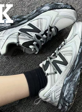 球鞋定制New Balance NB410机械鲨鱼Y2K机能风脏脏低帮跑步鞋