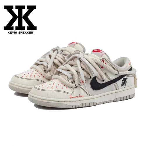 Nike耐克白沙滩系带男女低帮板鞋