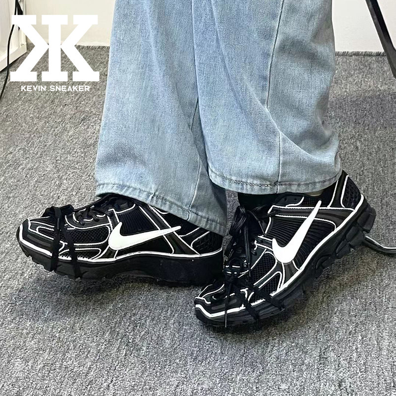 球鞋定制NikeAirZoomVomero5气泡水母赛博黑骑士千禧低帮跑步鞋