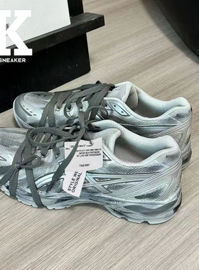 球鞋定制Asics GeL-FLux4CN末世幻想废土风复古布贴低帮男跑步鞋