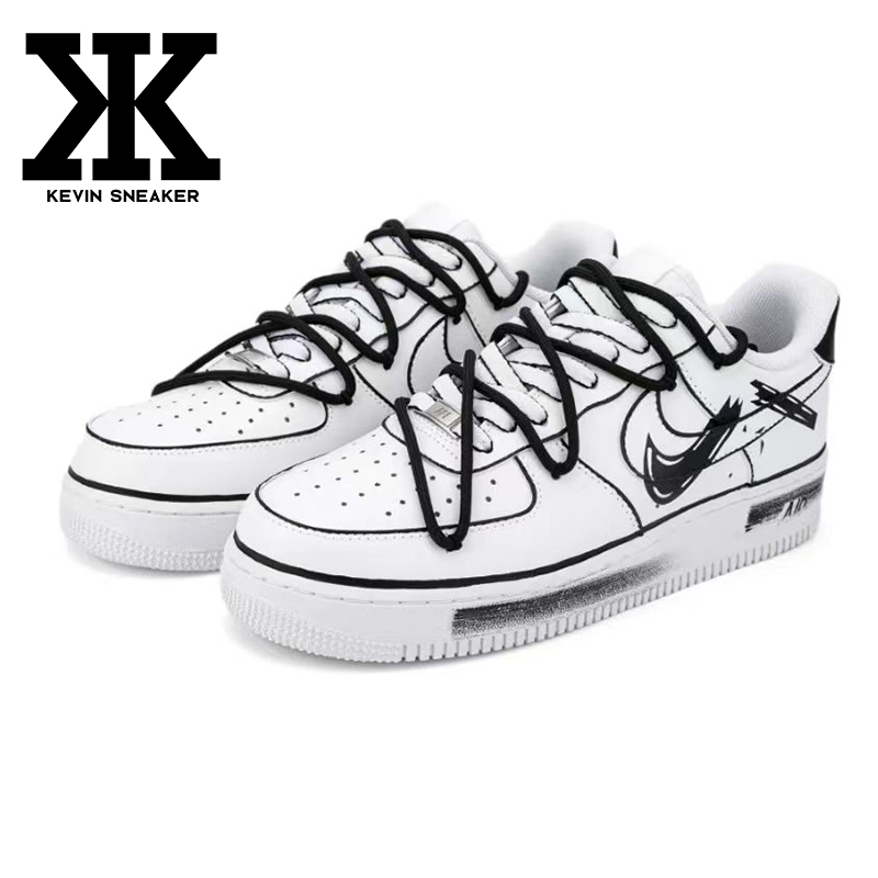 Nike耐克线条断裂钩子系带低帮板