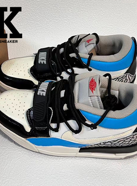 球鞋定制Nike耐克JordanLegacy312Low复古潮流闪电蓝街头篮球鞋