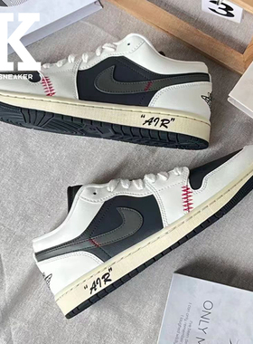 球鞋定制JordanAirJordan1Low反转橄榄5.0解构小众低帮复古篮球鞋