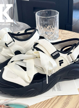 球鞋定制FILA FUSION斐乐潮牌 Conch足尖芭蕾运动沙滩凉鞋女款