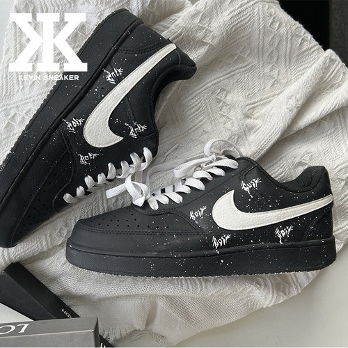 球鞋定制Nike耐克Court Vision Low勇敢去做舒适百搭低帮板鞋