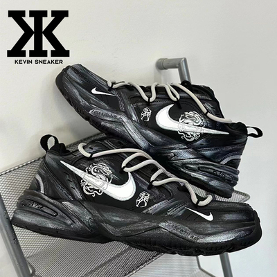 Nike耐克男女同款系带老爹鞋擦染