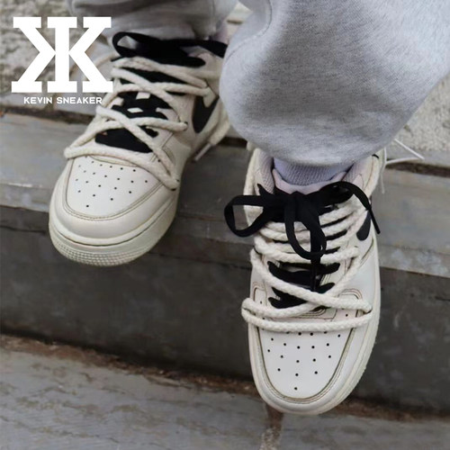 Nike耐克啡染系带男空军低帮板鞋