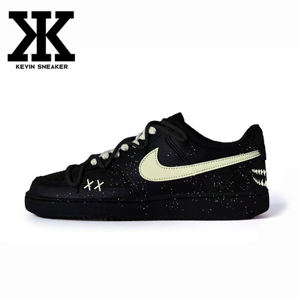 球鞋定制Nike耐克Court Vision恋意花镜小花舒适百搭潮流低帮板鞋