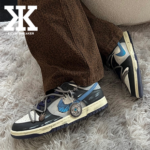 球鞋定制Nike耐克Dunk法老之眼复古破败美学埃及木乃伊低帮板鞋