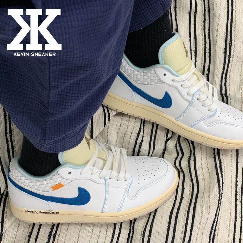 球鞋定制Jordan Air Jordan1 Low Se闪电沉睡森林低帮复古篮球鞋