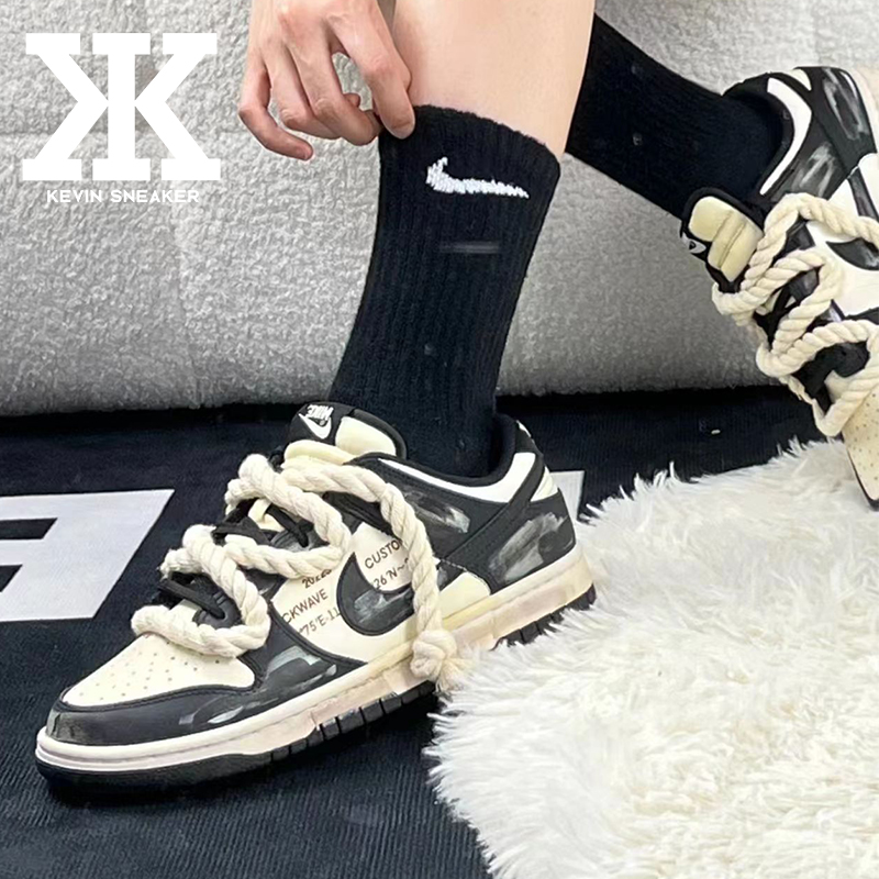 Nike耐克麻绳绑带系带男女低帮