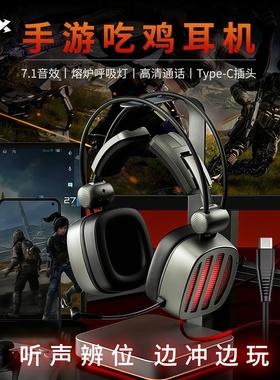 平板手机专用游戏耳机头戴式有线typec电竞耳麦西伯利亚S21DCPRO