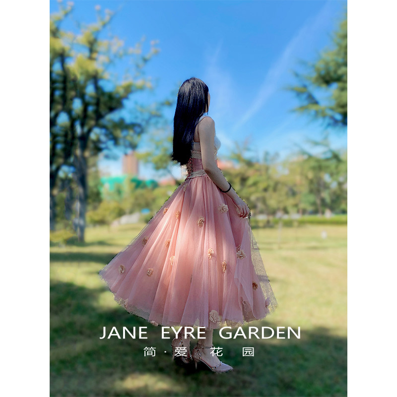 春季花朵网纱可甜可盐质感半身裙