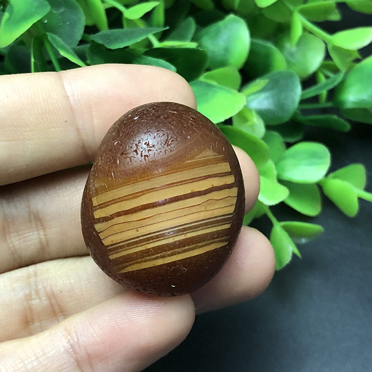 马达加斯加花纹籽料天然冰彩玛瑙马料原石石头手把件收藏奇石1969