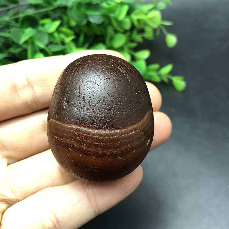 马达加斯加花纹籽料天然冰彩玛瑙马料原石石头手把件收藏奇石1949