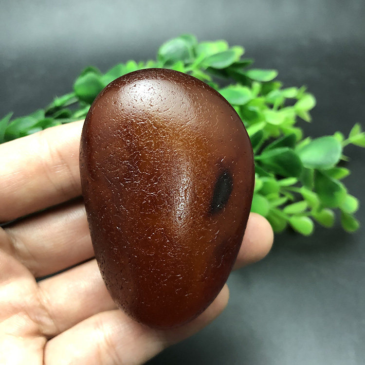 马达加斯加花纹籽料天然冰彩玛瑙马料原石石头手把件收藏奇石1950