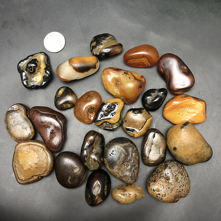 马达加斯加花纹籽料冰彩玛瑙天然马料象形原石手把件石头奇石1852