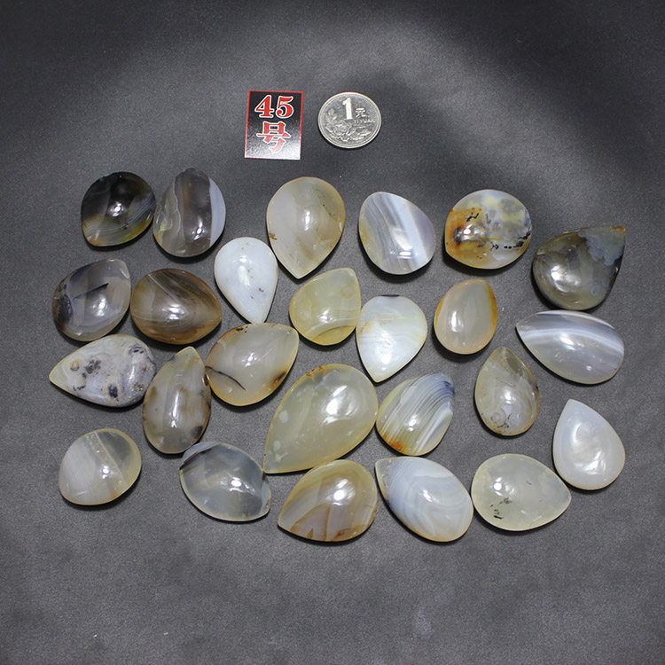 马达加斯加玛瑙草花水草花海洋玉髓黄龙玉奇石精品吊坠石头1415