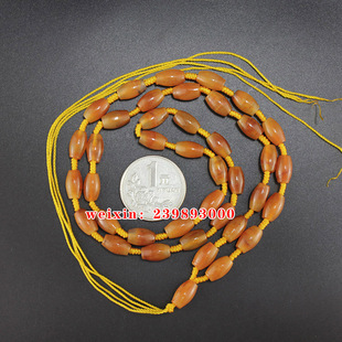 天然黄龙玉项链珠子饰品缅甸吊坠项链绳子挂件挂绳文玩收藏饰品