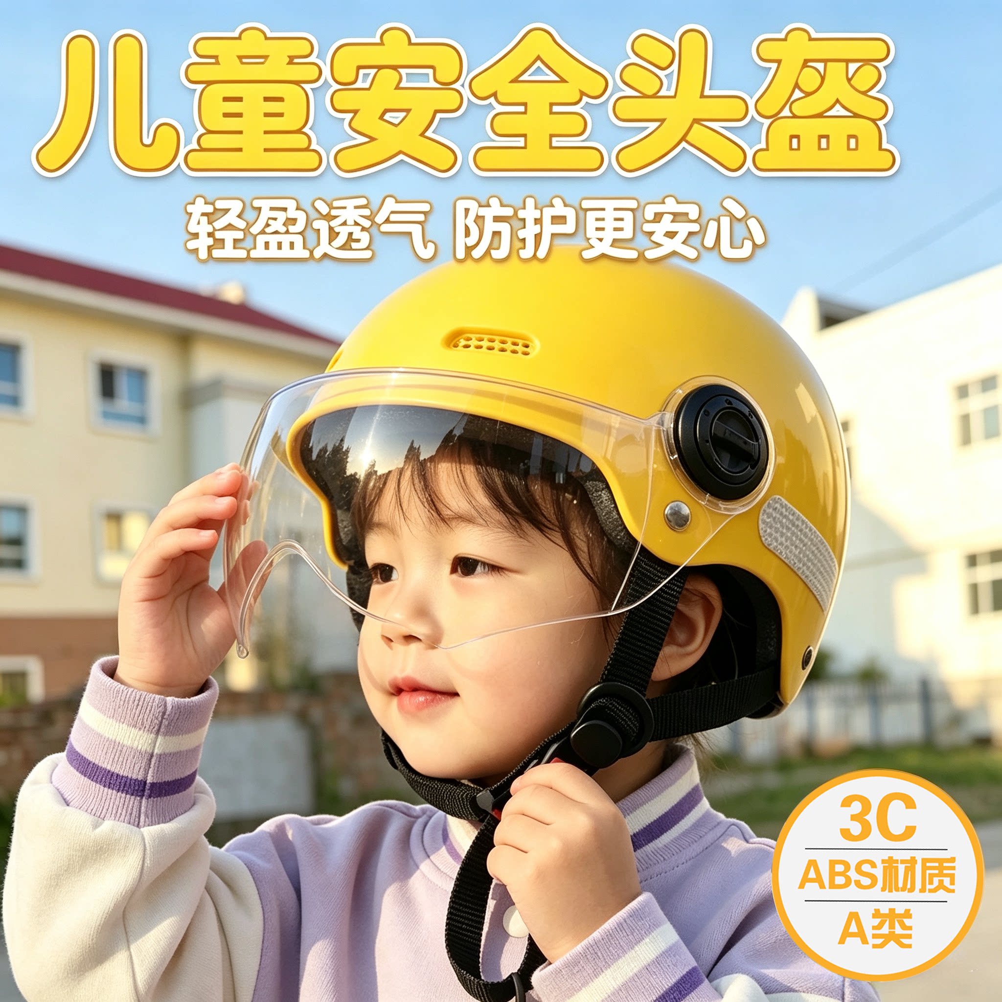 宝宝儿童头盔3c认证安全帽女男孩