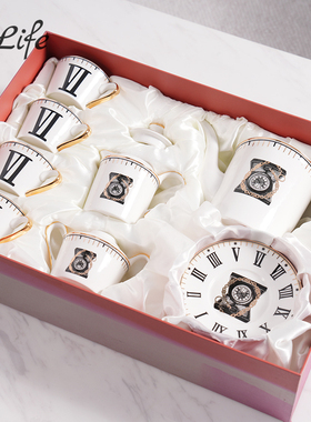 清仓骨瓷咖啡杯碟陶瓷套装礼盒装