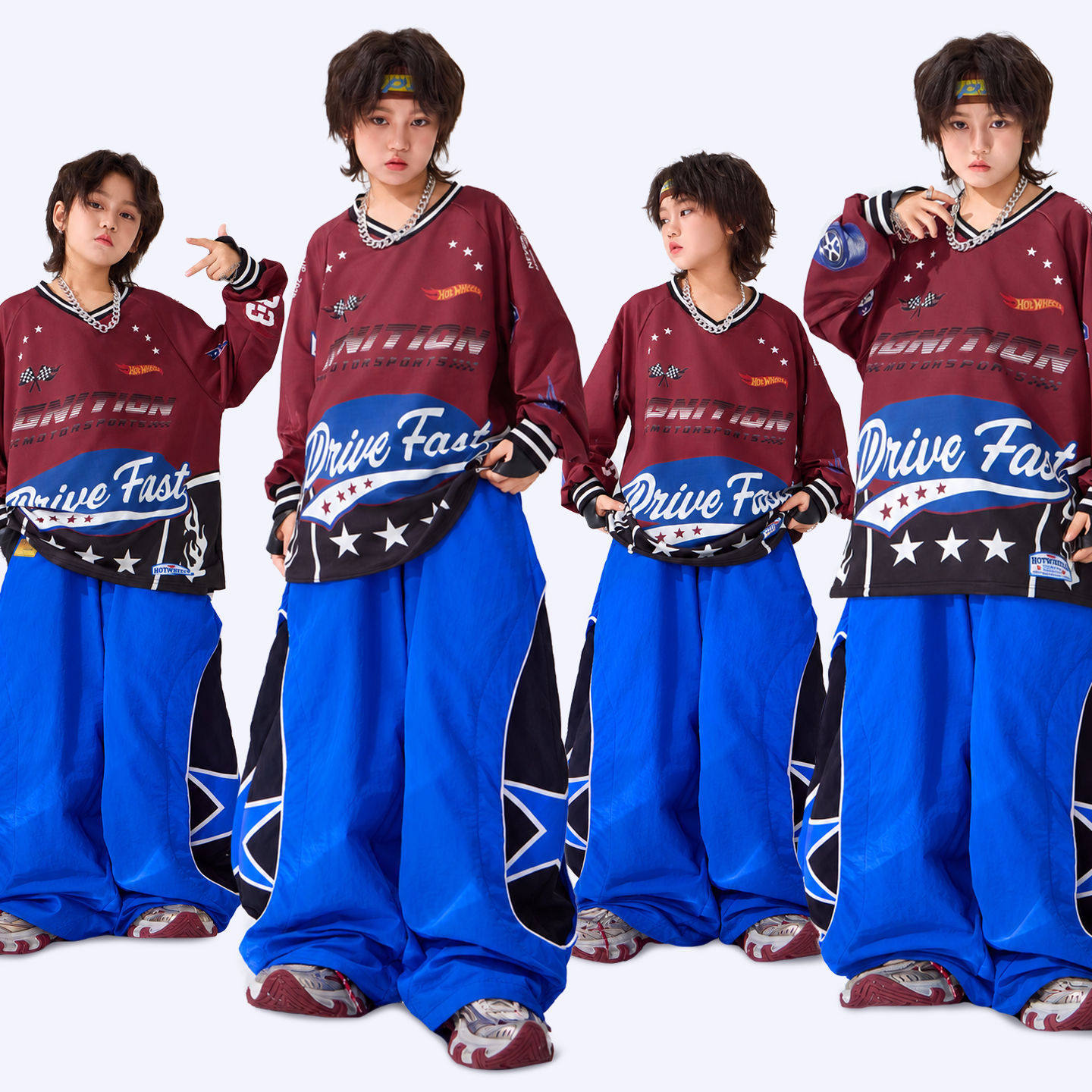 街舞儿童潮服嘻哈少儿hiphop潮牌炸街表演服儿童舞蹈走秀表演套装
