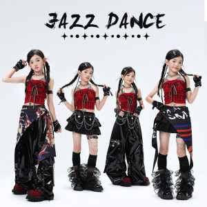 爵士舞女童服装韩版女孩跳舞上衣穿搭少儿jazz儿童舞蹈演出服时髦