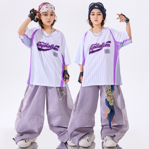 儿童街舞潮服男大童嘻哈炸街hiphop酷帅潮炫少儿演出服男女童表演