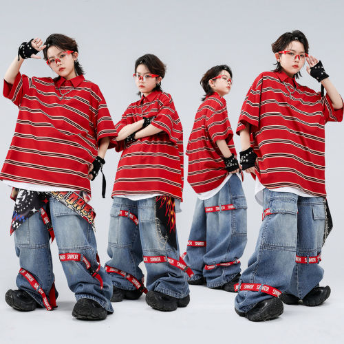 街舞儿童潮服嘻哈男童炸街舞台表演少儿hiphop爵士走秀演出服时髦
