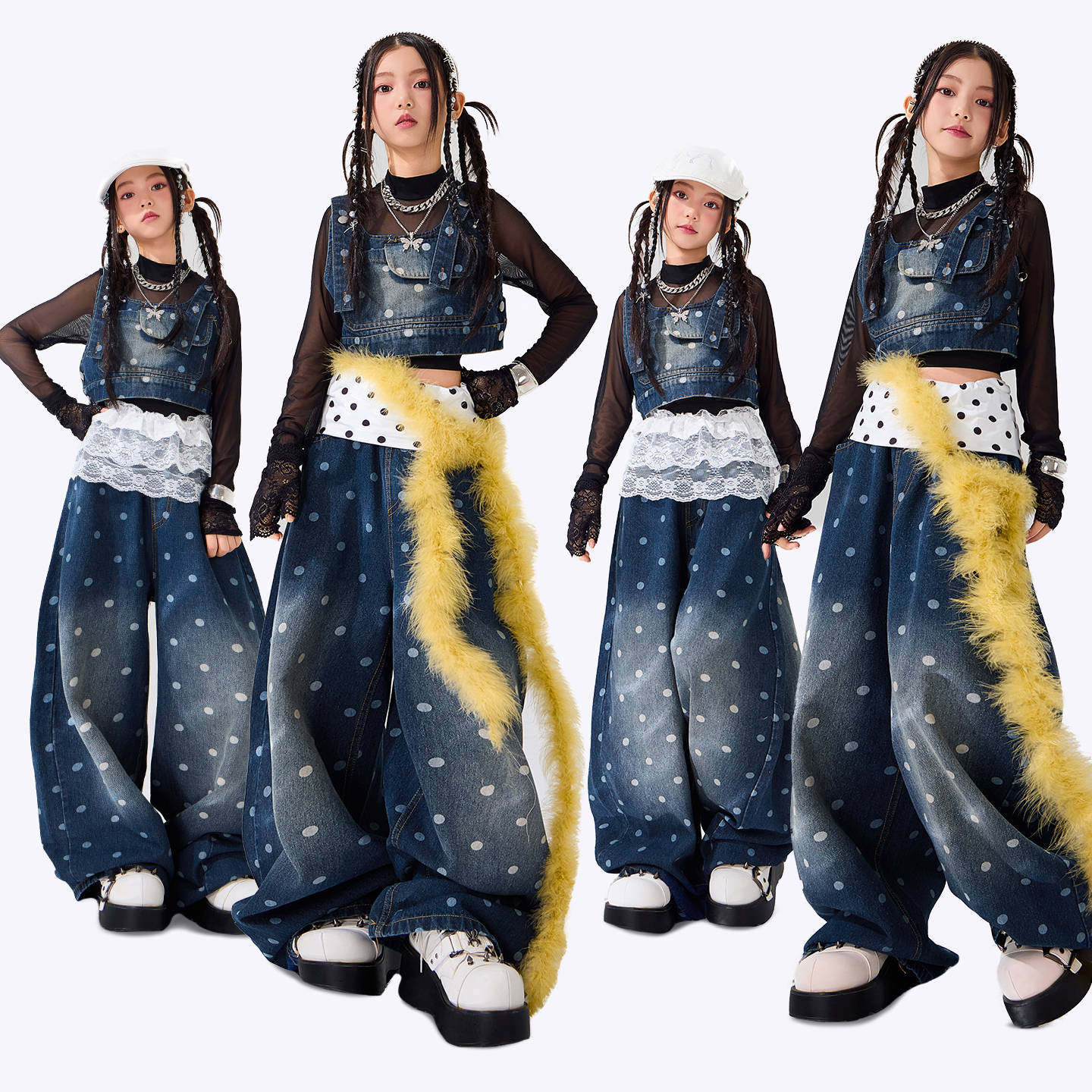 爵士舞服装女童韩版背心马甲舞蹈练功服少儿jazz街舞儿童潮服套装