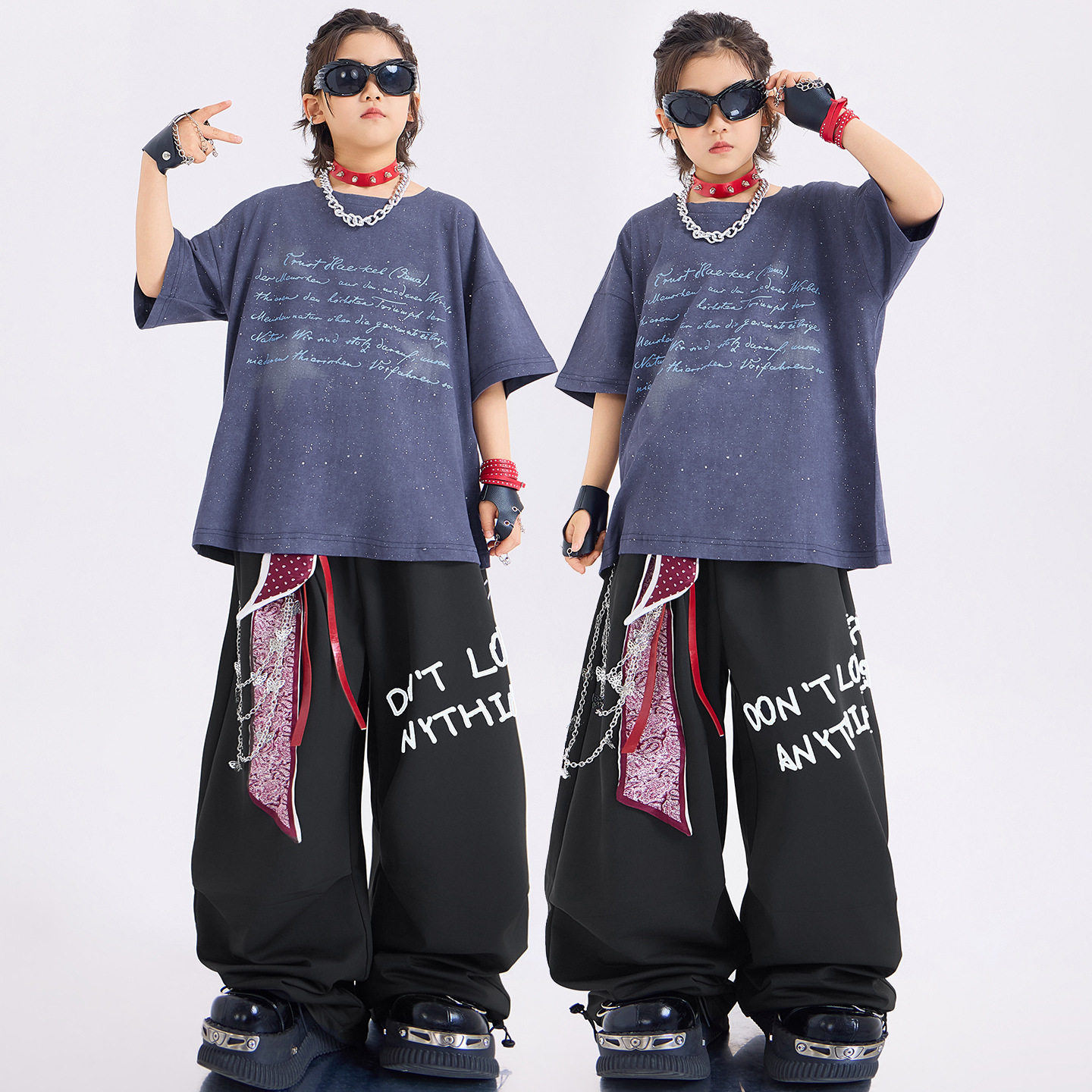 街舞儿童潮服少儿服装hiphop童装架子鼓演出服男童嘻哈舞蹈表演服