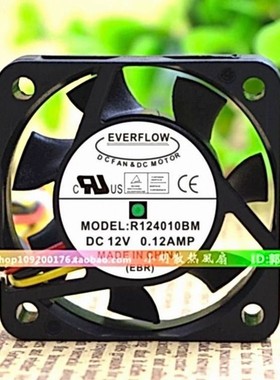 原装 EVERFLOW 4010 12V 0.12A R124010BM 4CM 机箱 散热风扇